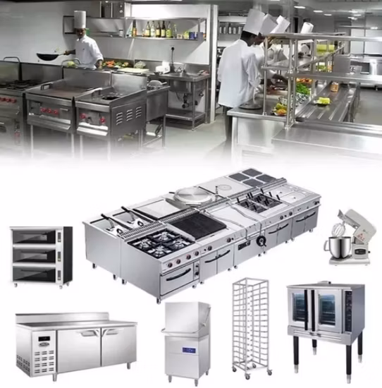 Solución integral de equipos de cocina para restaurantes comerciales para cocinar y refrigerar